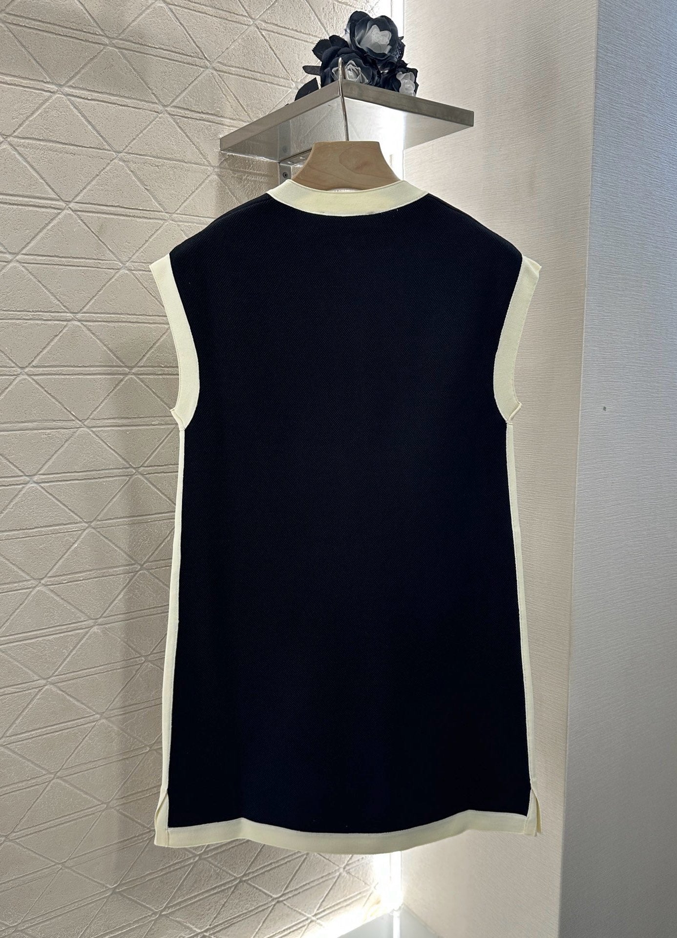 D*♥2025 new product Black and white vest dress