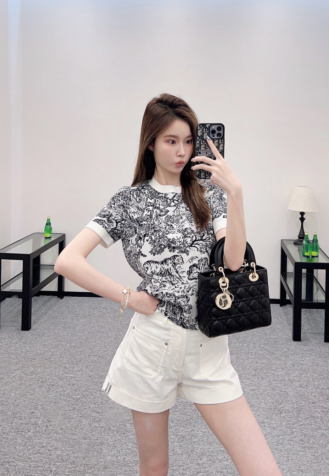 D*♥2025 new product Jacquard knitted short sleeves