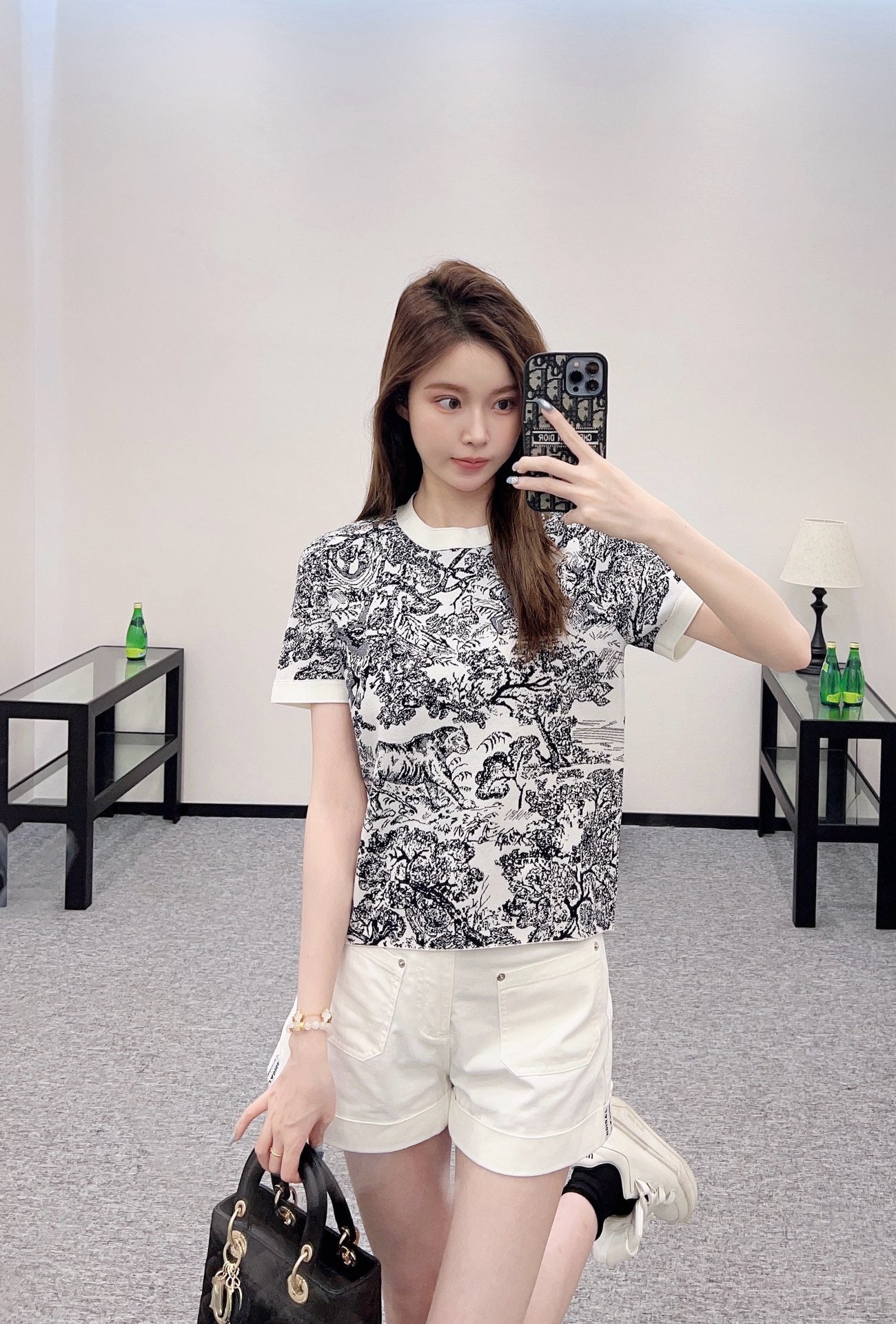 D*♥2025 new product Jacquard knitted short sleeves