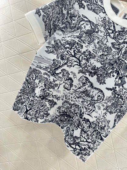 D*♥2025 new product Jacquard knitted short sleeves