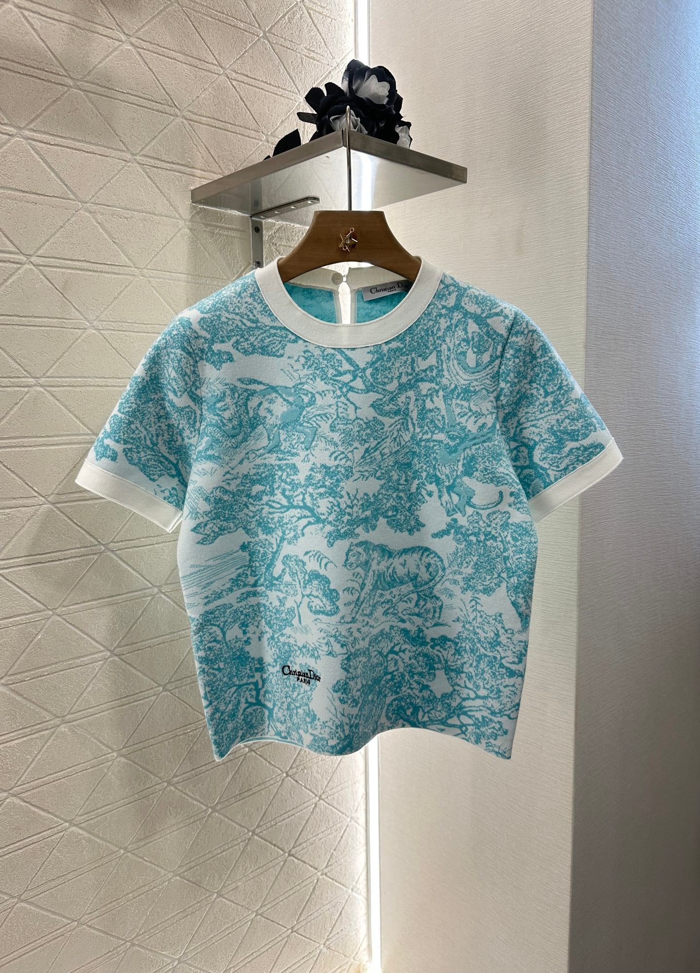 D*♥2025 new product Jacquard knitted short sleeves