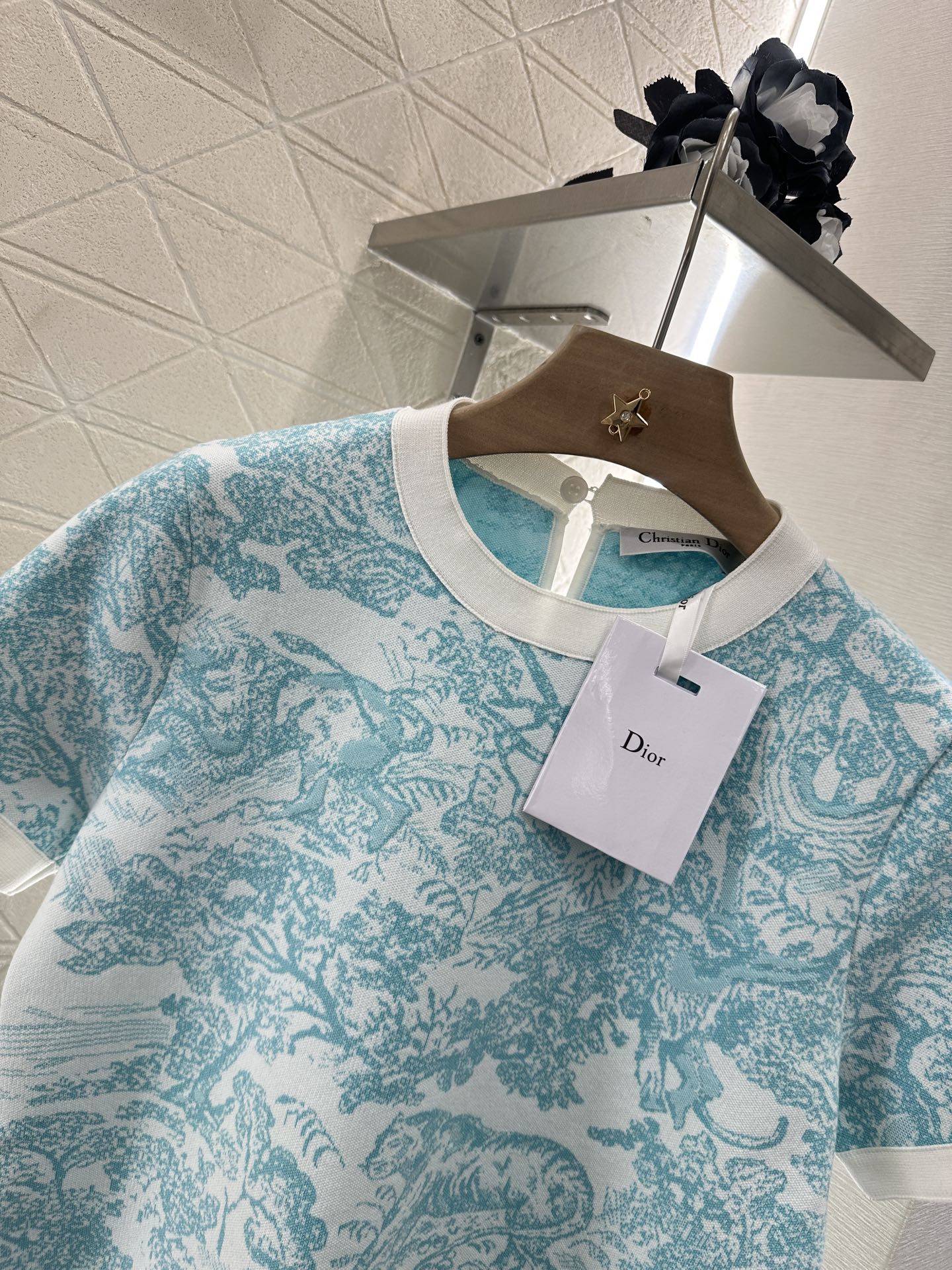 D*♥2025 new product Jacquard knitted short sleeves