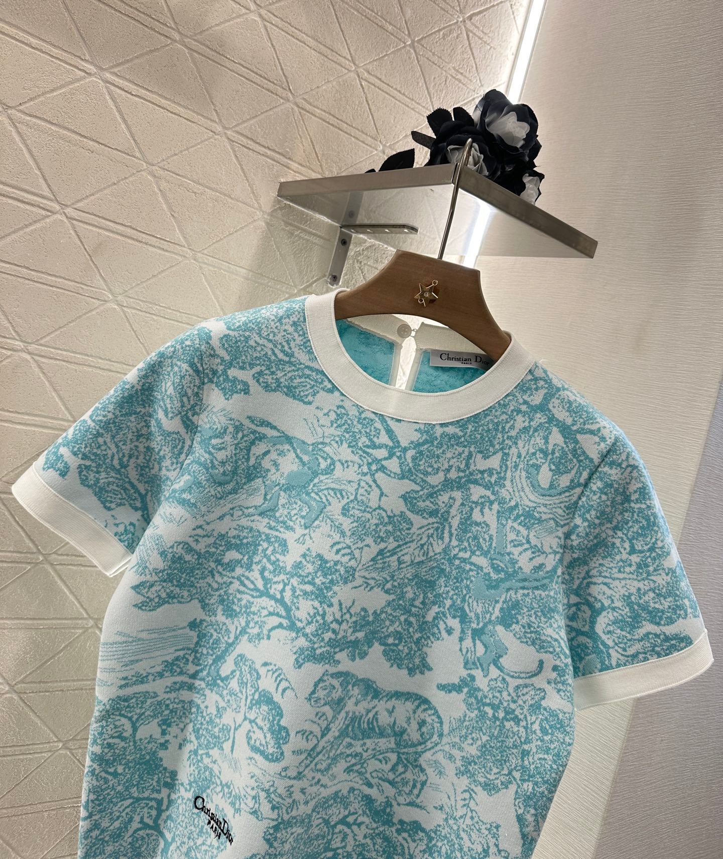 D*♥2025 new product Jacquard knitted short sleeves