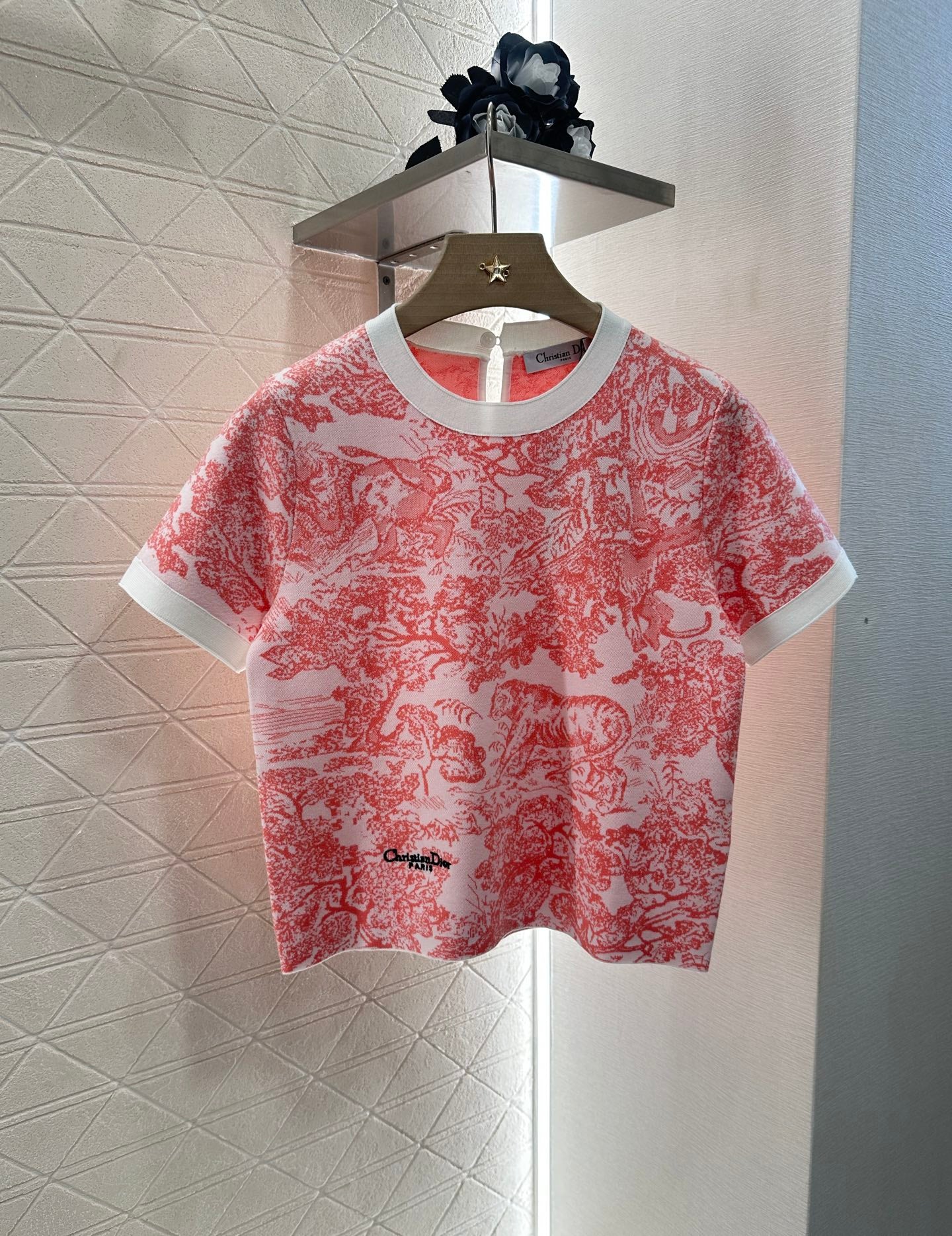D*♥2025 new product Jacquard knitted short sleeves