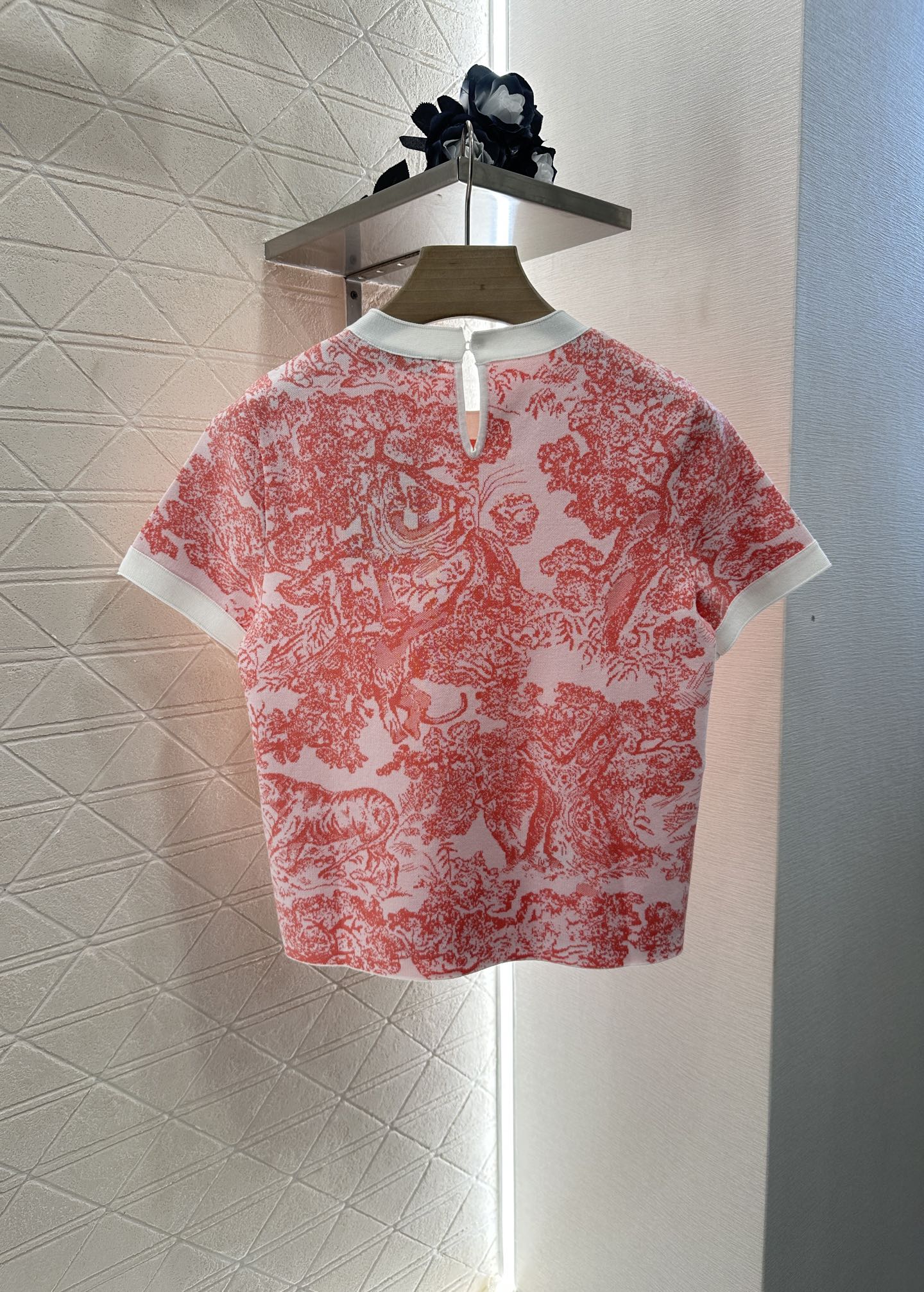 D*♥2025 new product Jacquard knitted short sleeves