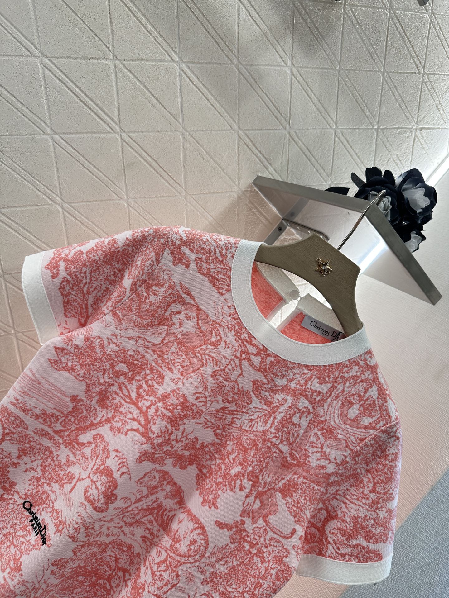 D*♥2025 new product Jacquard knitted short sleeves