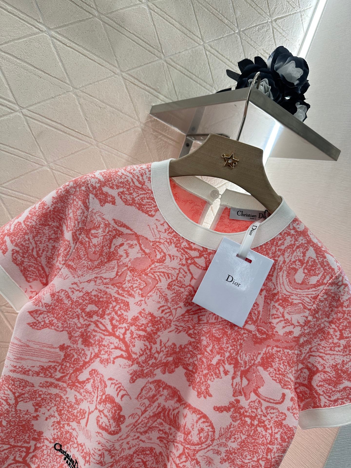 D*♥2025 new product Jacquard knitted short sleeves