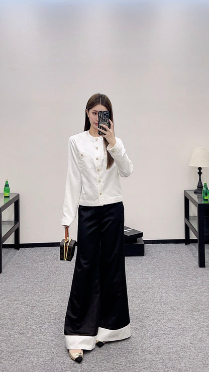 C*♥2025 new products Wide-leg flared trousers