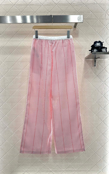 G*♥2025 new product Drawstring striped trousers