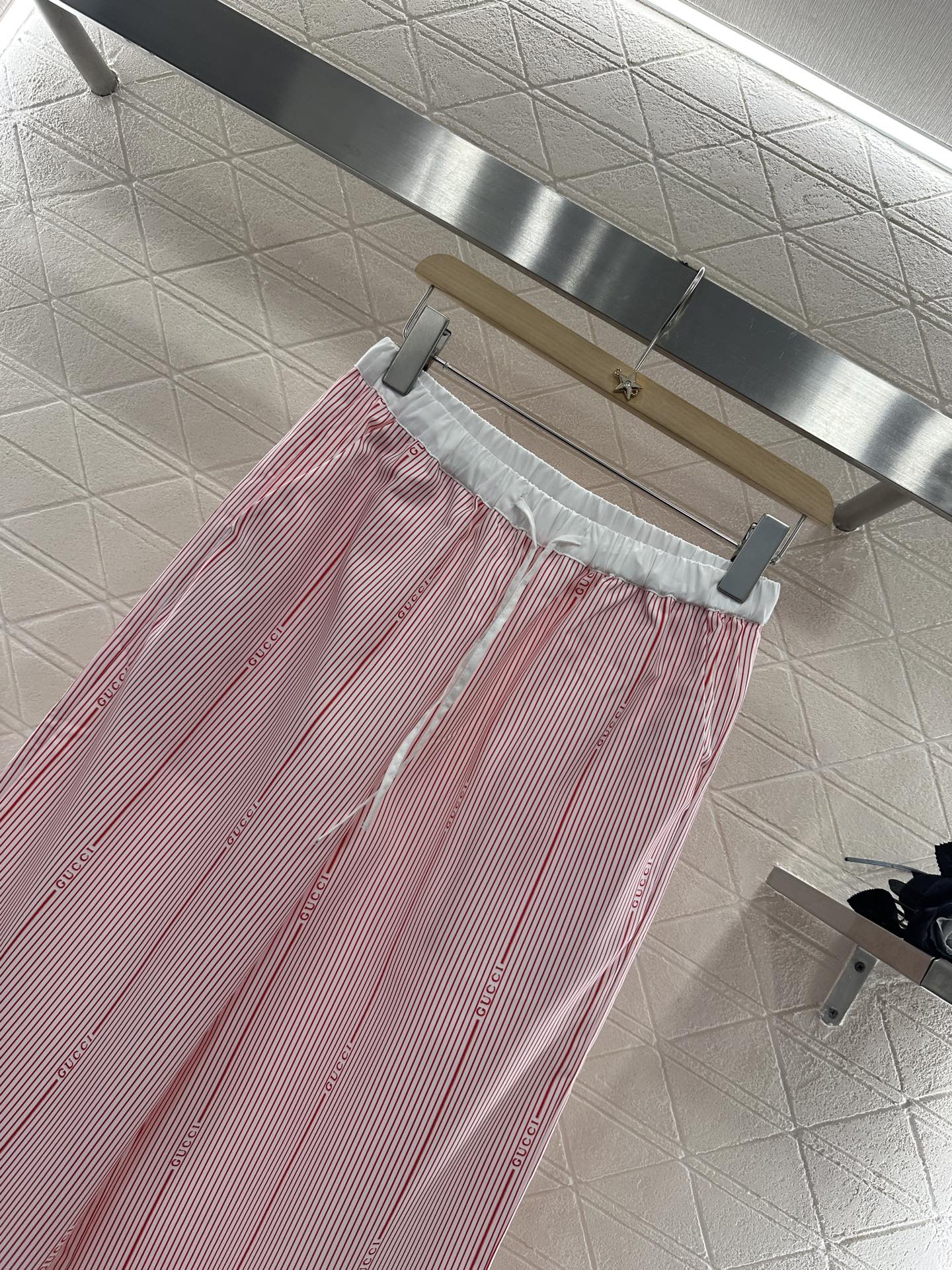 G*♥2025 new product Drawstring striped trousers
