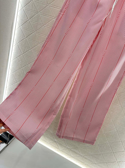 G*♥2025 new product Drawstring striped trousers