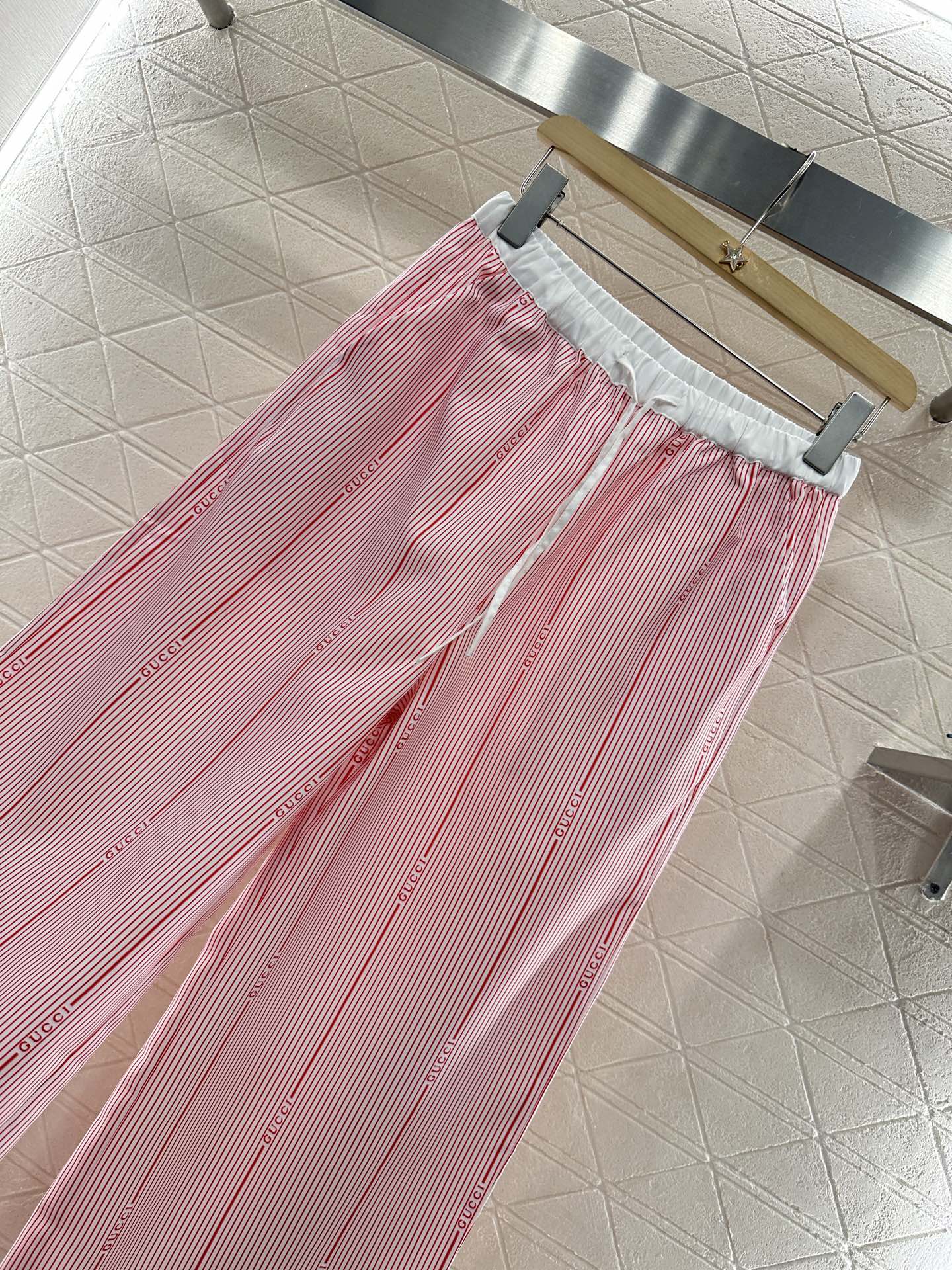 G*♥2025 new product Drawstring striped trousers