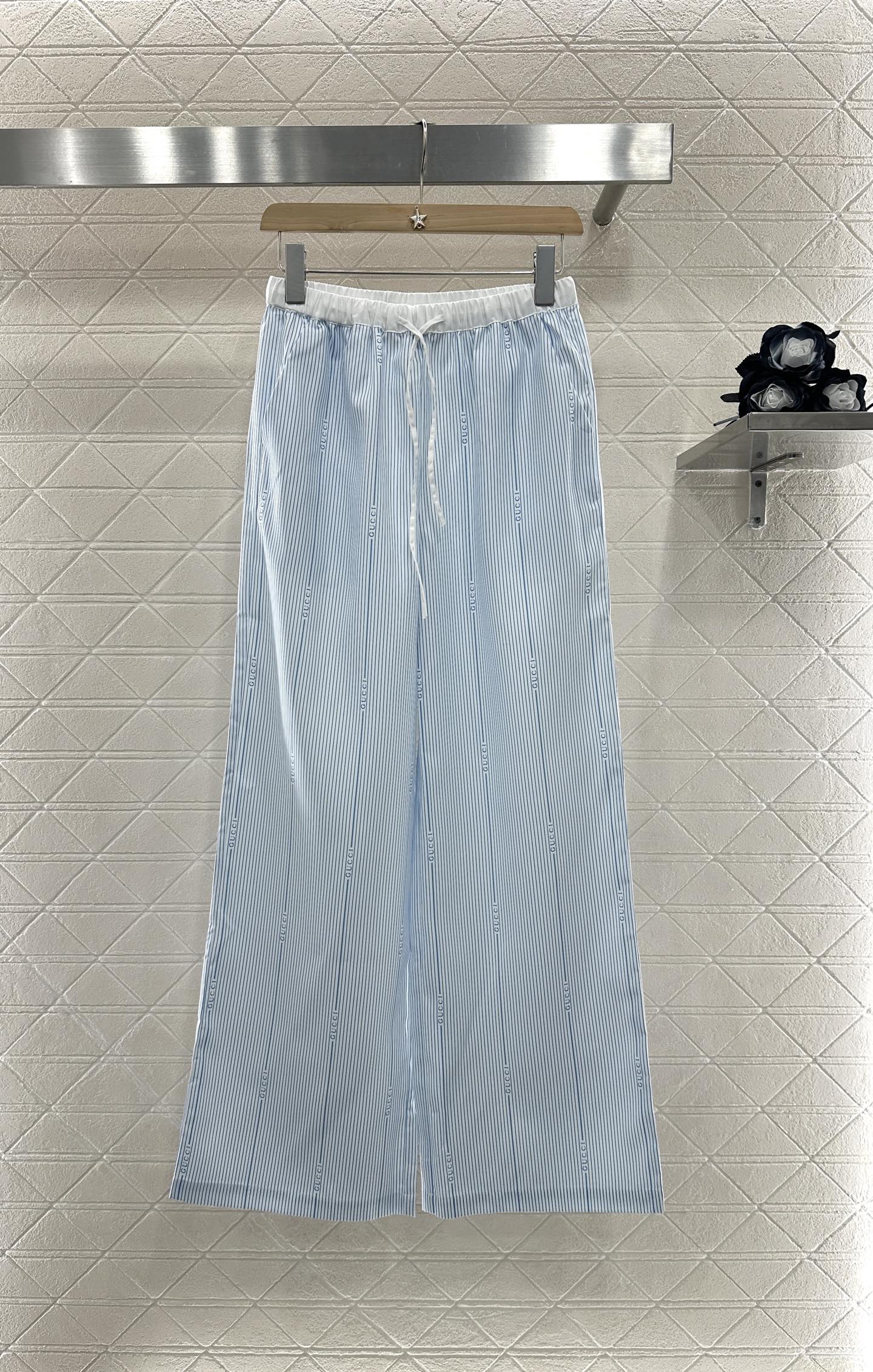G*♥2025 new product Drawstring striped trousers