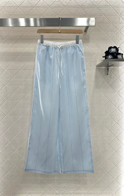 G*♥2025 new product Drawstring striped trousers