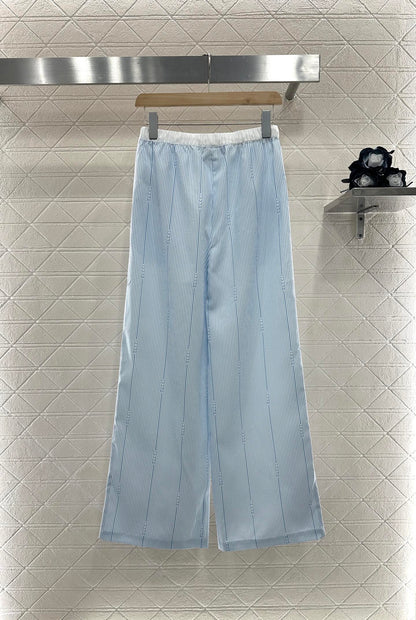G*♥2025 new product Drawstring striped trousers