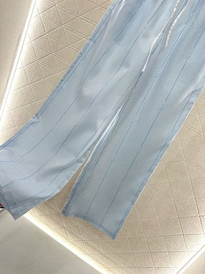 G*♥2025 new product Drawstring striped trousers
