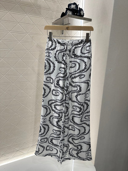 C*♥2025 new product Drawstring printed trousers