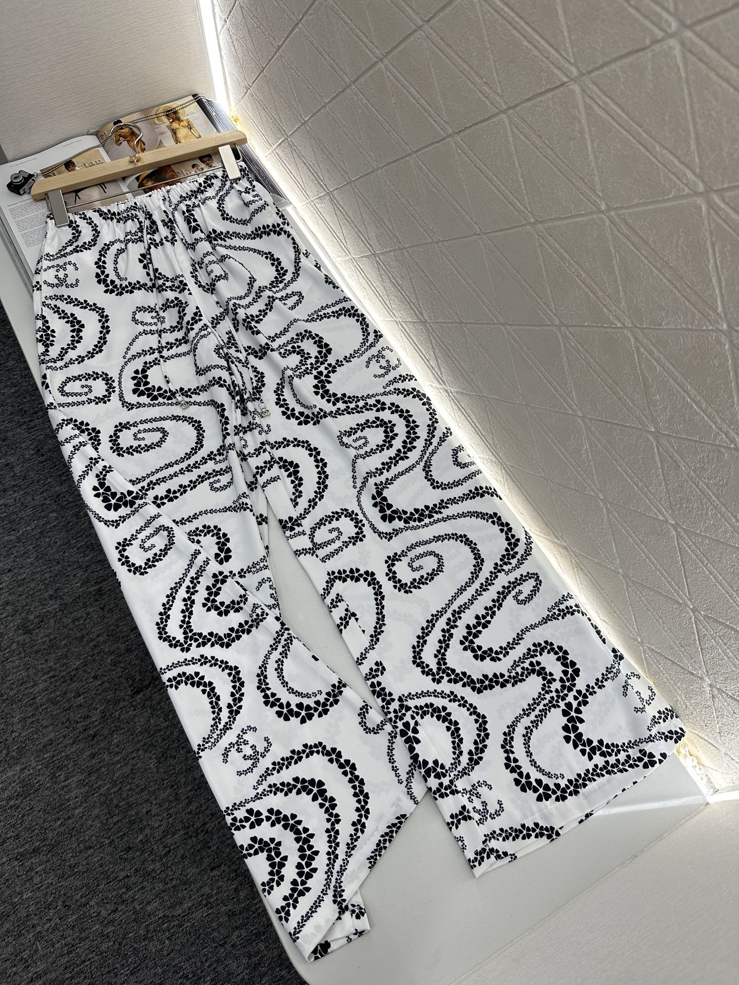 C*♥2025 new product Drawstring printed trousers