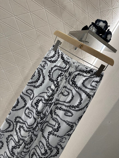 C*♥2025 new product Drawstring printed trousers