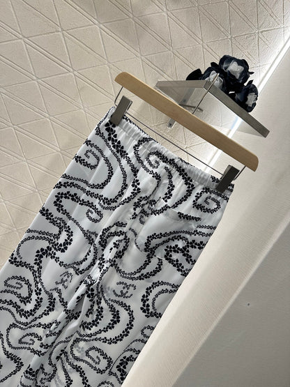 C*♥2025 new product Drawstring printed trousers