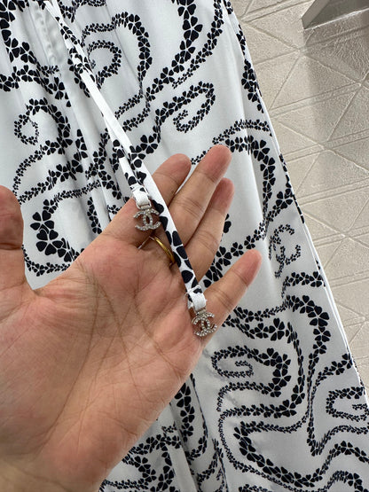 C*♥2025 new product Drawstring printed trousers