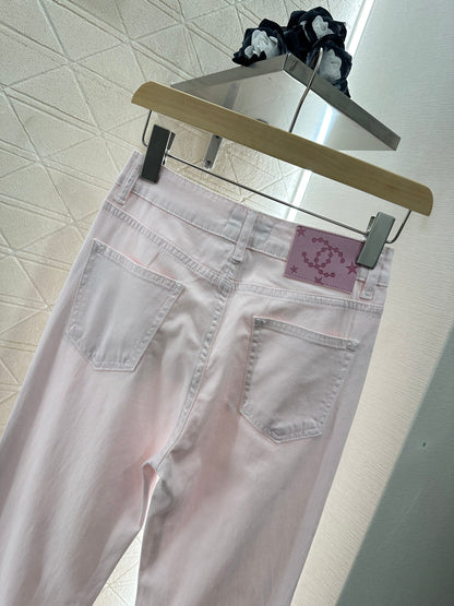 C*♥2025 new product Hollow embroidered jeans
