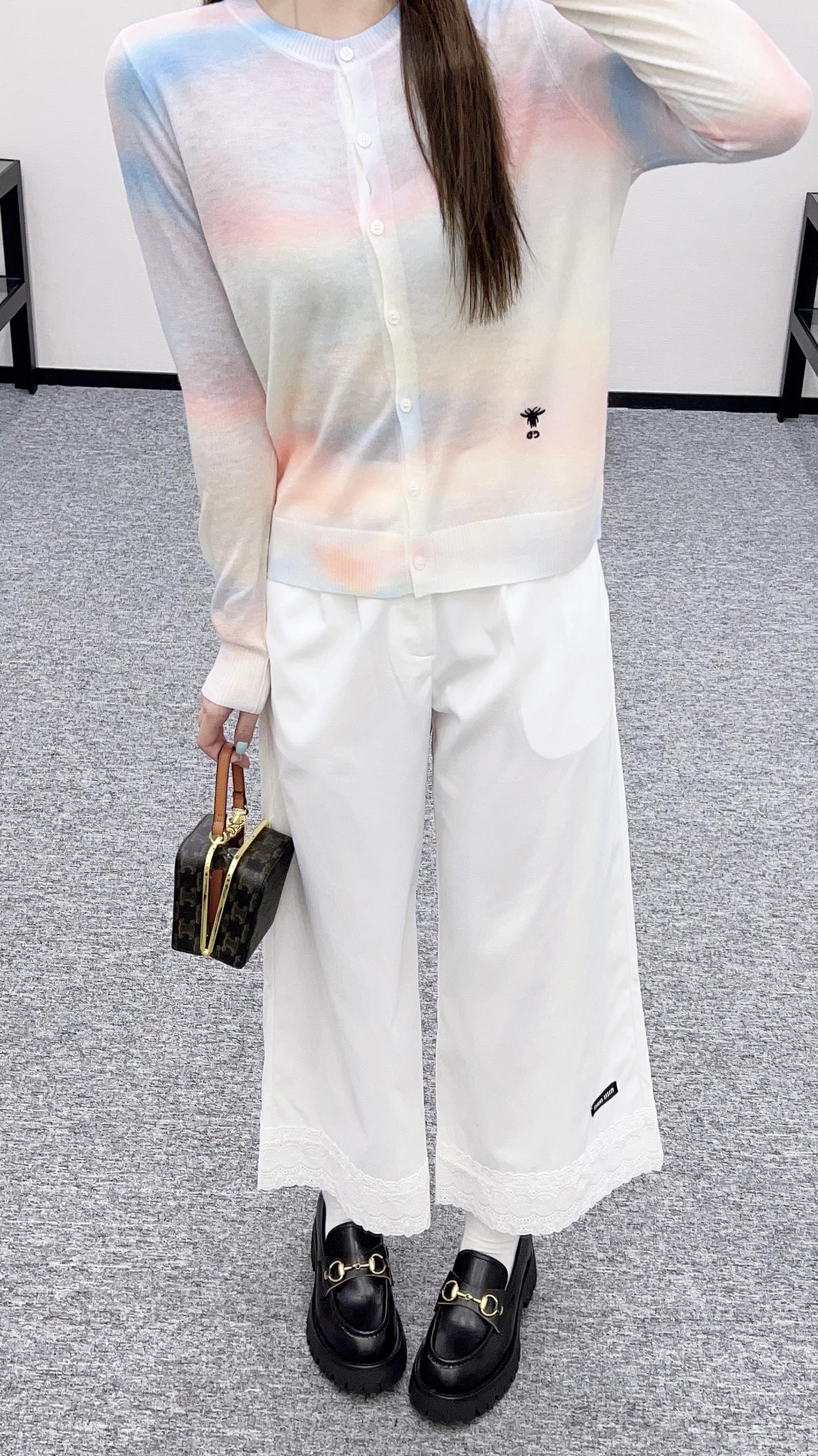Mi*mi*♥2025 new products Lace cropped pants