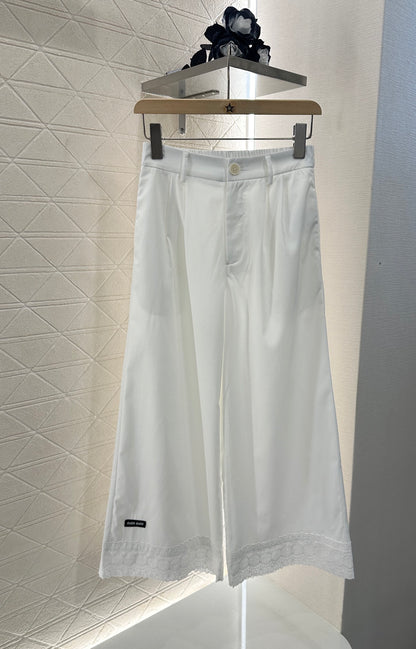 Mi*mi*♥2025 new products Lace cropped pants