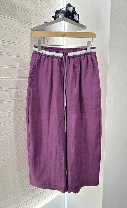 C*♥2025 new product Linen cropped pants