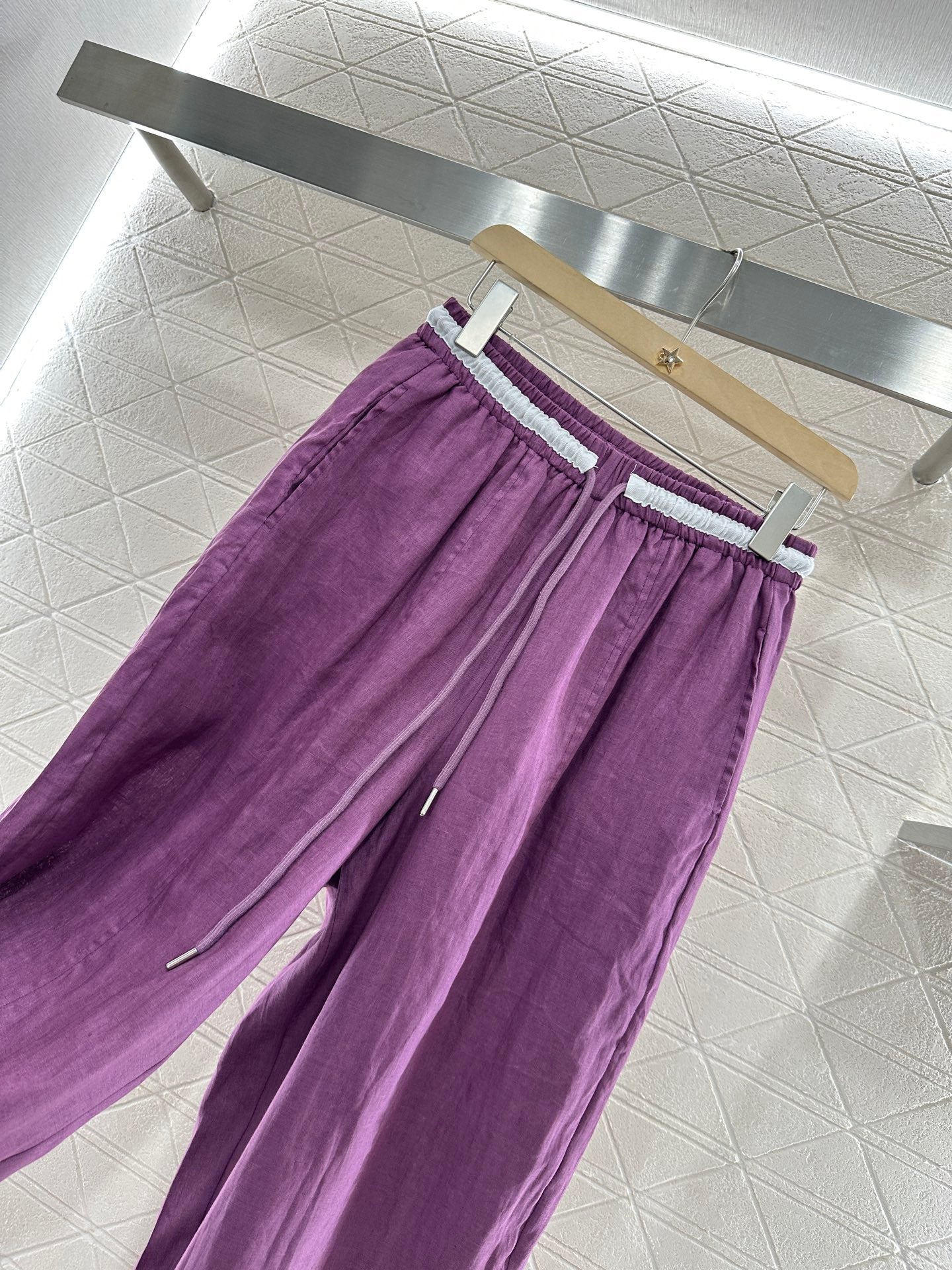 C*♥2025 new product Linen cropped pants