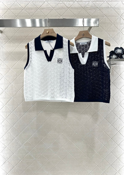 L*♥2025 new product Hollow knitted vest