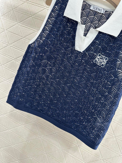 L*♥2025 new product Hollow knitted vest