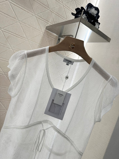 C*♥2025 new product Hollow knitted short sleeves