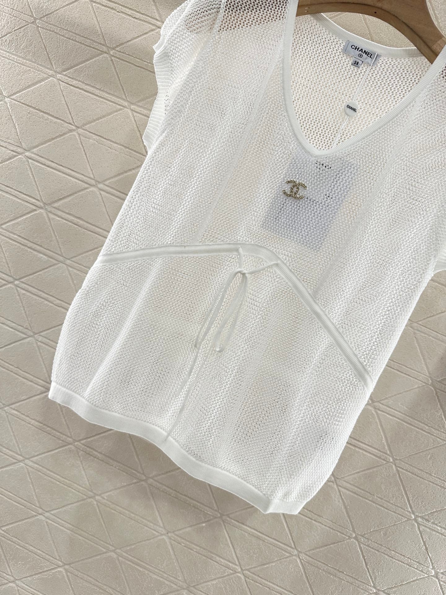 C*♥2025 new product Hollow knitted short sleeves