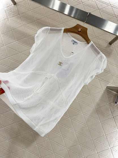 C*♥2025 new product Hollow knitted short sleeves