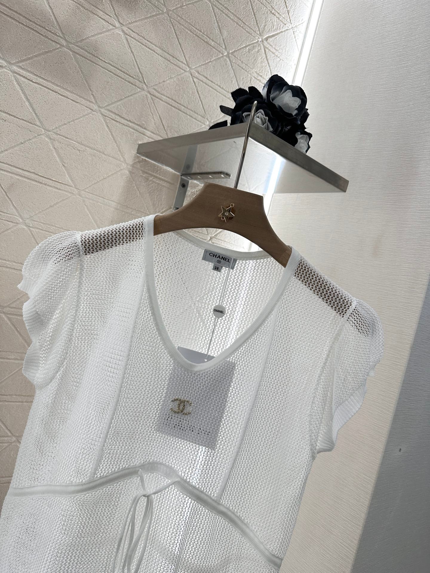 C*♥2025 new product Hollow knitted short sleeves