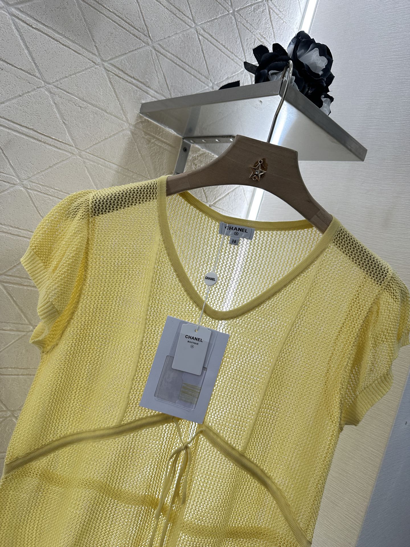 C*♥2025 new product Hollow knitted short sleeves