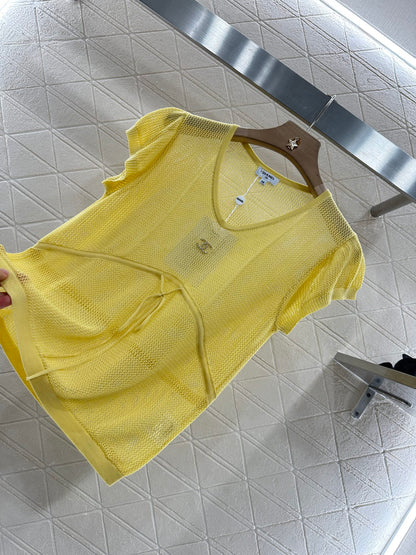 C*♥2025 new product Hollow knitted short sleeves
