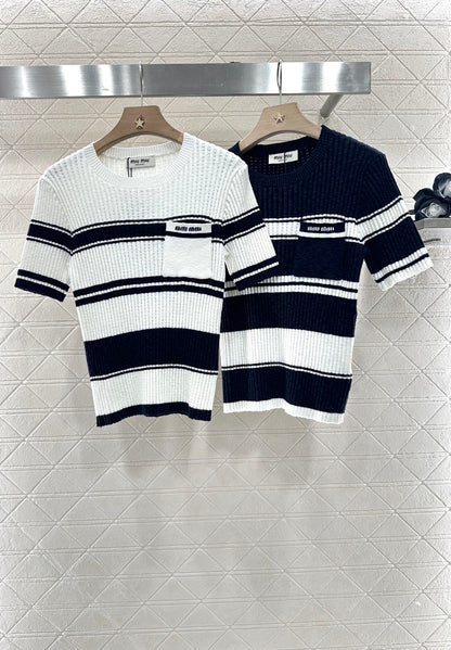 Mi*mi*♥2025 new products Knitted short sleeves
