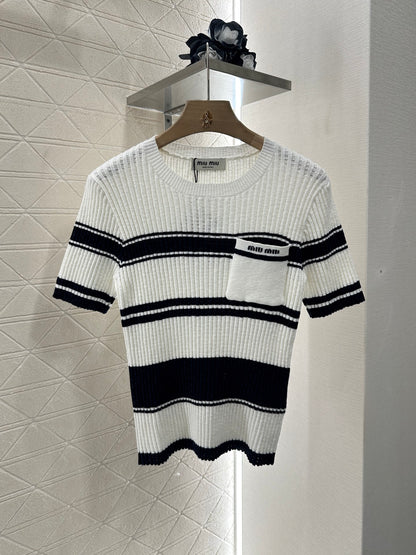 Mi*mi*♥2025 new products Knitted short sleeves