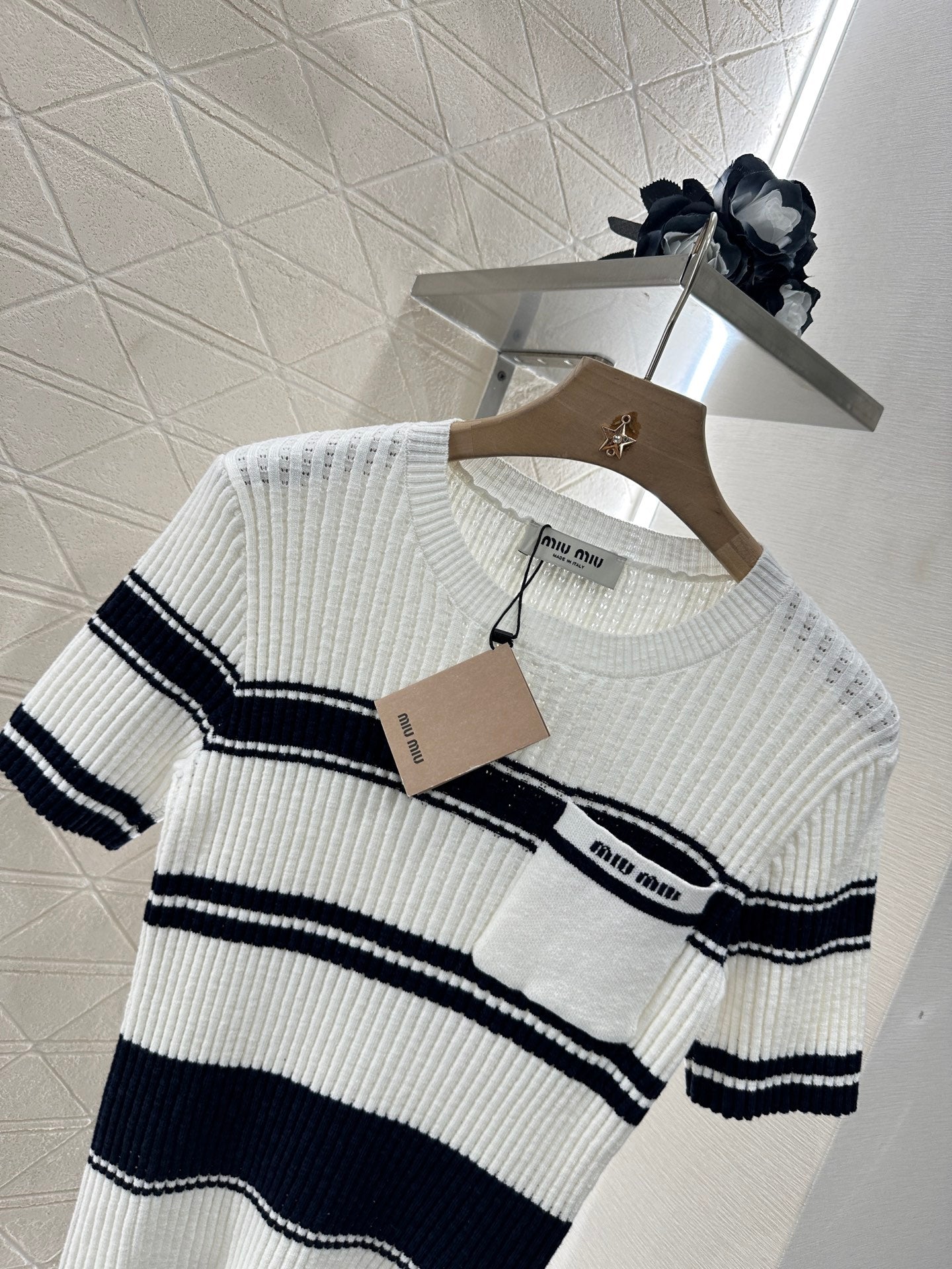 Mi*mi*♥2025 new products Knitted short sleeves