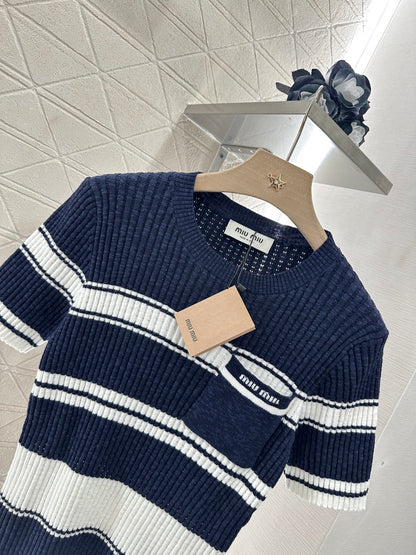 Mi*mi*♥2025 new products Knitted short sleeves