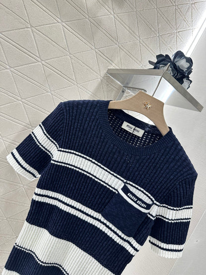 Mi*mi*♥2025 new products Knitted short sleeves