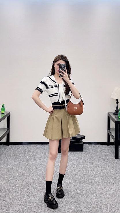 Mi*mi*♥2025 new products Knitted T-shirt