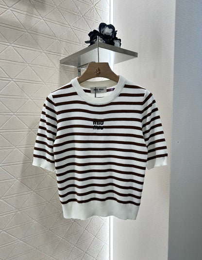Mi*mi*♥2025 new products Knitted short sleeves