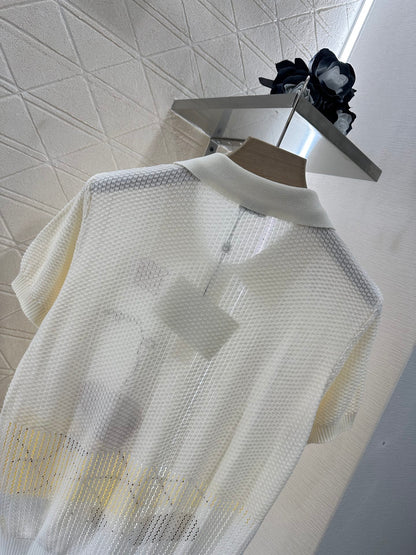 L*♥2025 new product Embroidered knitted short sleeves