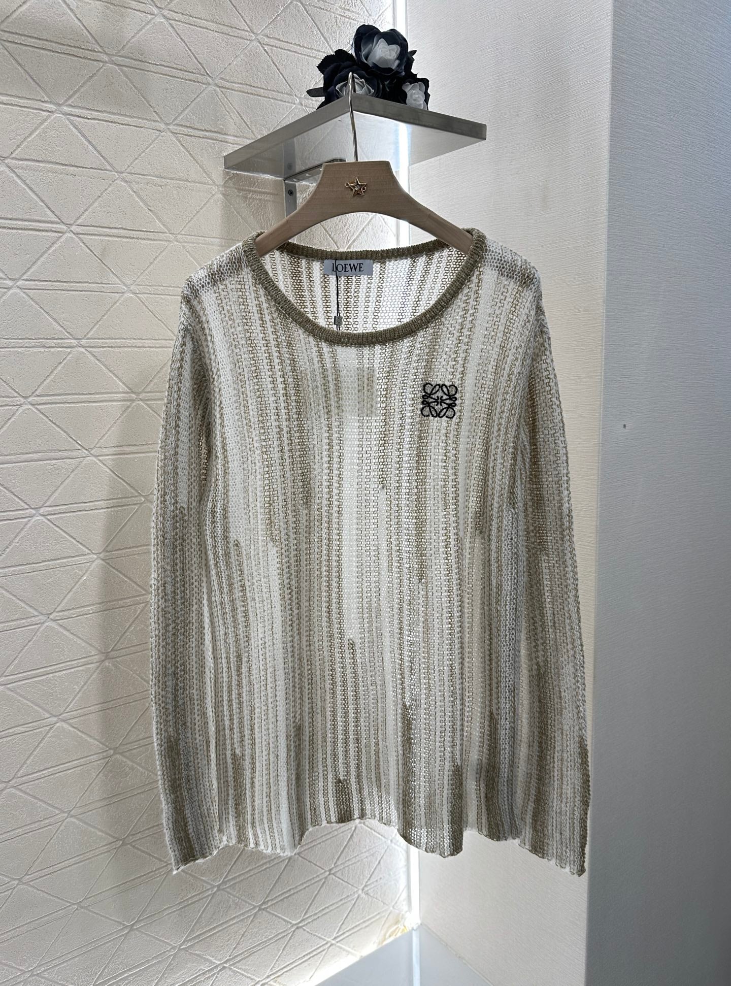 L*♥2025 new product Belt knitted top