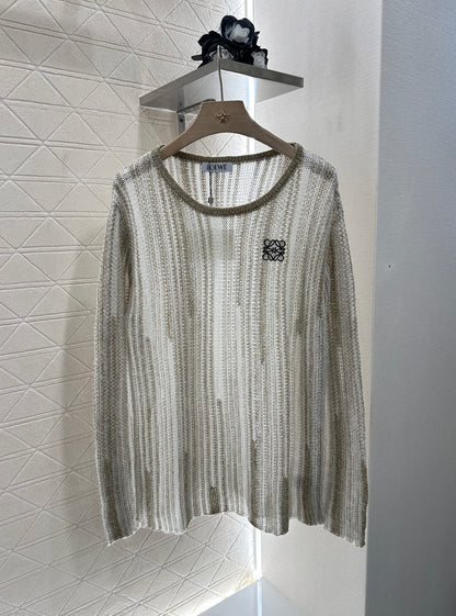 L*♥2025 new product Belt knitted top