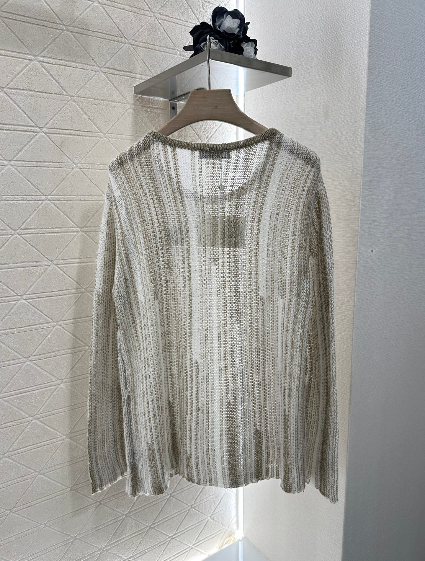 L*♥2025 new product Belt knitted top