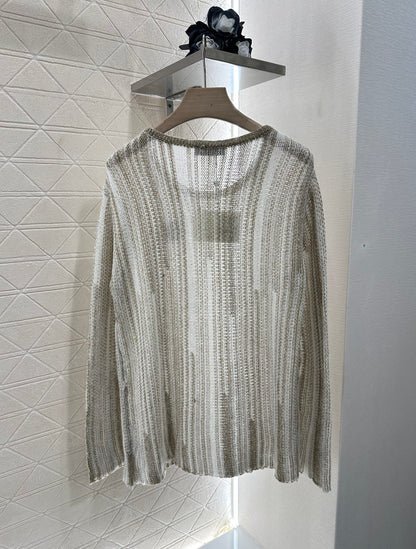 L*♥2025 new product Belt knitted top